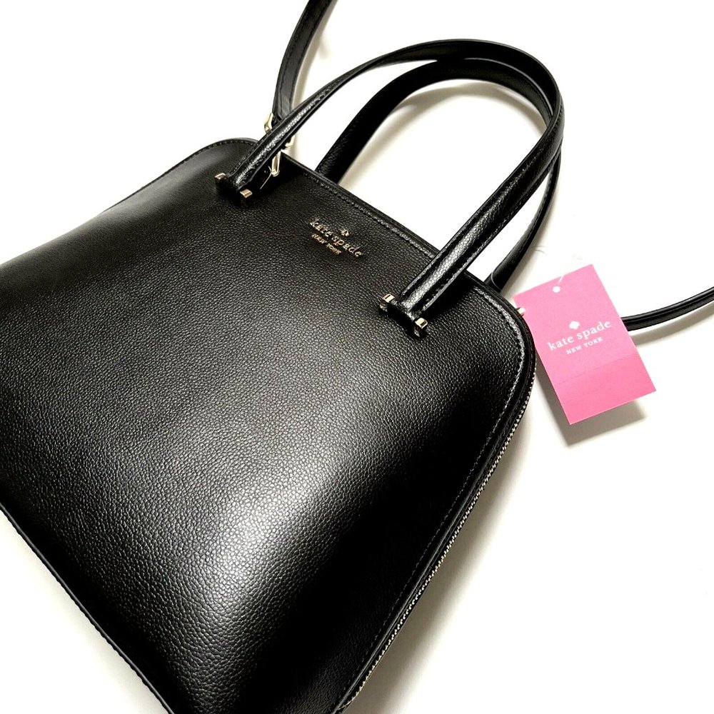 NWT $360 Kate Spade Patterson Drive Medium Dome Satchel Bag Black Leather Gold - Picture 2 of 13